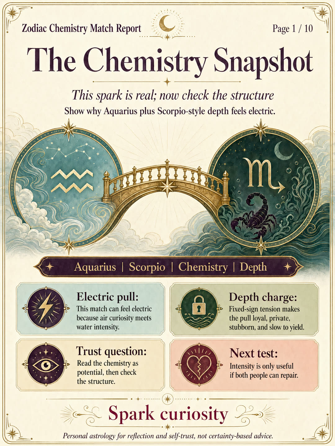Zodiac Chemistry Match Report sample report page 1
